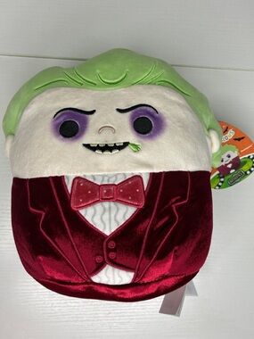 Plush Villain Character Stuffed Toy in Green and Burgundy - Soft Collectible